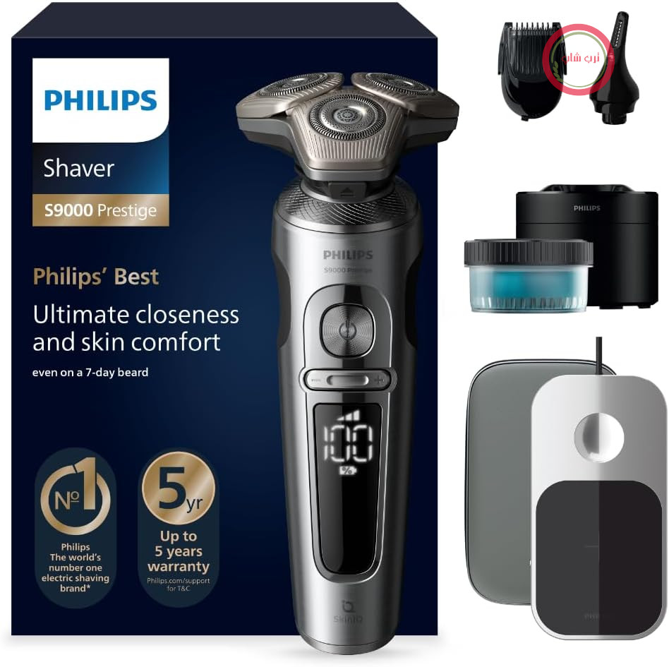 ریش تراش فیلیپس هلند سری 9000 پرستیژ مدل Philips SP9885/35 با شارژ بی‌سیم Qi